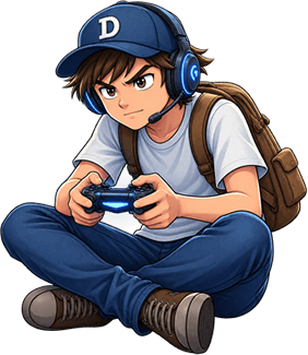 David playing a video game